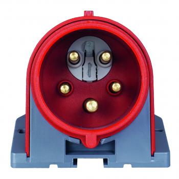 Preview: CEE Wandstecker mit Phasenwender 5P 16A 6h IP44